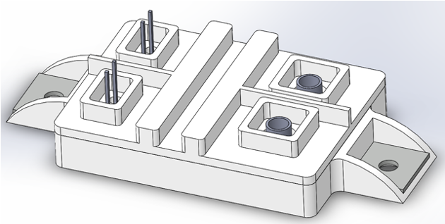 3D model of discrete high voltage power package for power semiconductor device testing