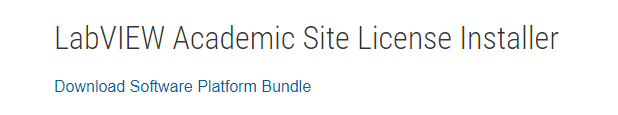 Download LabView Software Platform Bundle