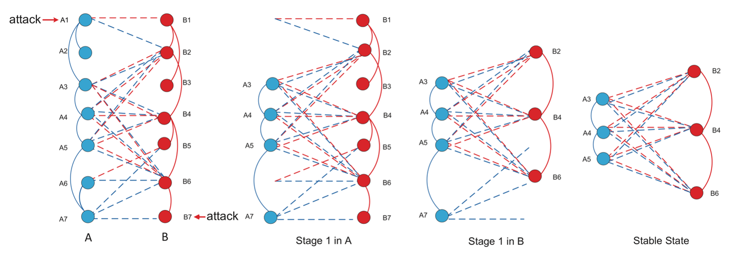 Schematic illustration of the cascading 