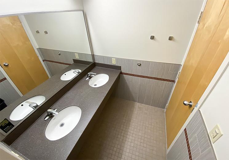 Bathroom inside Adirondack Hall