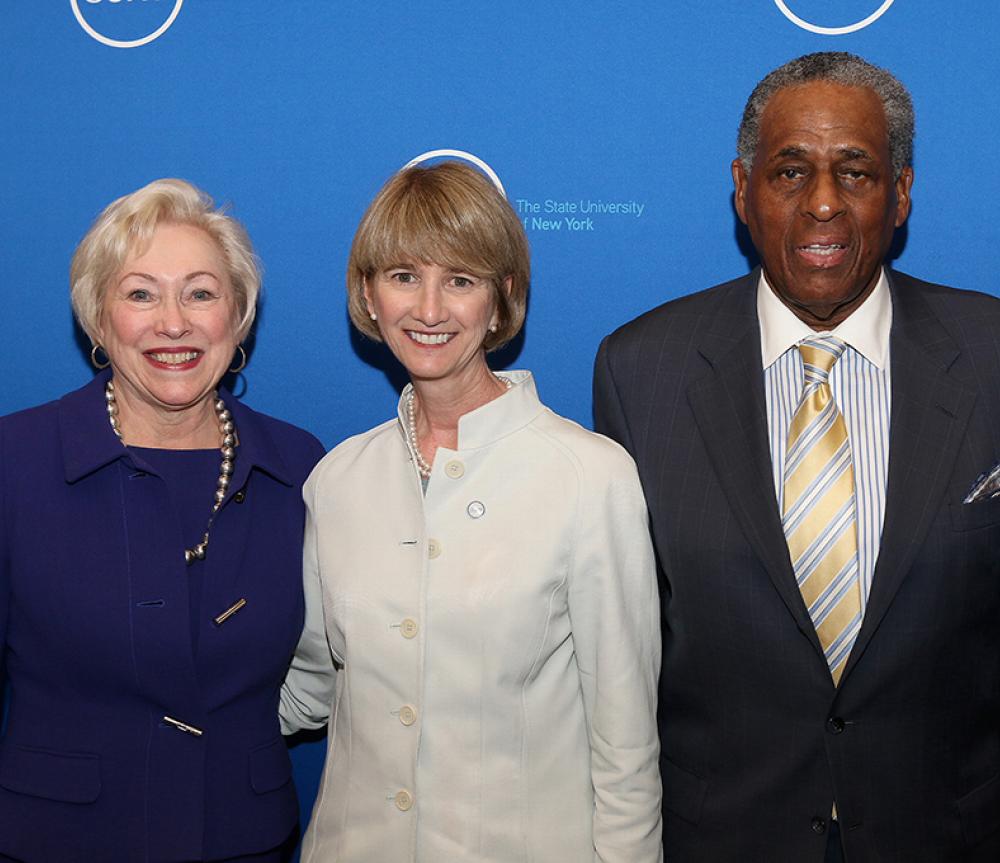 Dr. Nancy Zimpher, Dr. Kristina Johnson and, H. Carl McCall