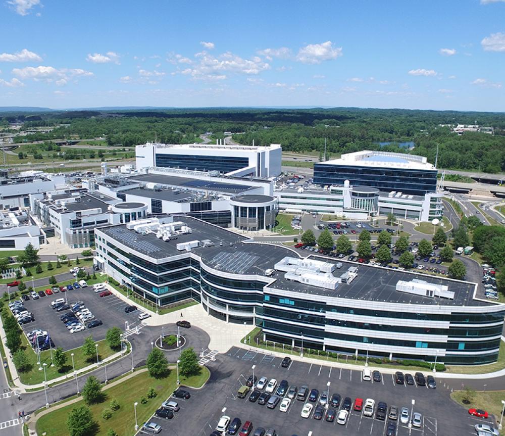 Aerial view of SUNY Poly's Albany NanoTech Complex