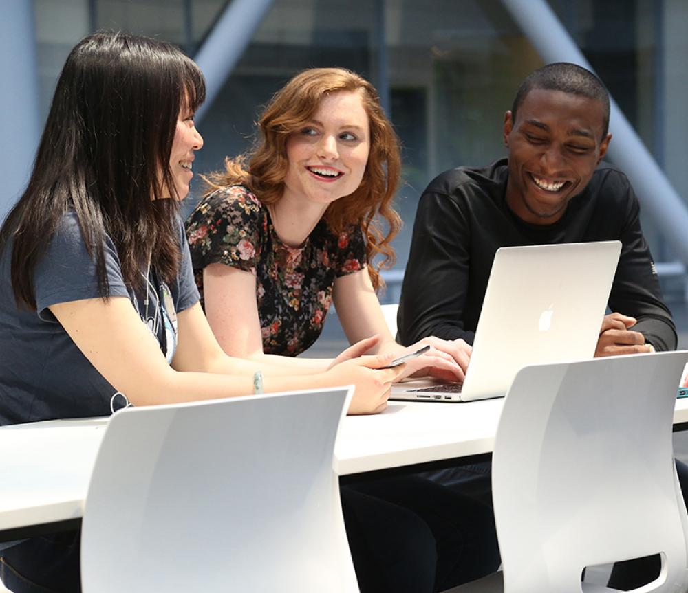 Students studying