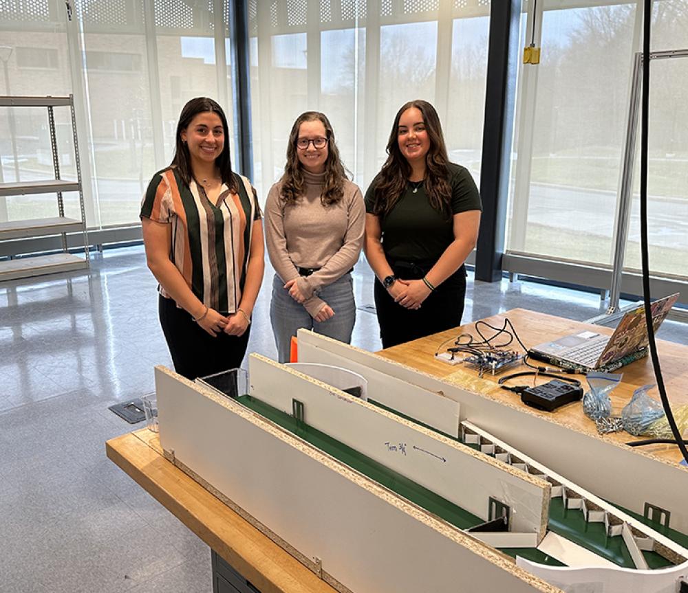 SUNY Poly Students Amy De Sena, Sarah Hahn and Gabriella Yacobucci