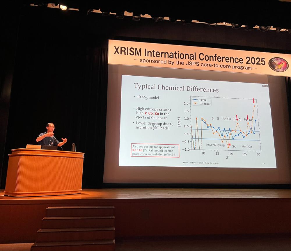 Dr. Leung giving talk about supernova