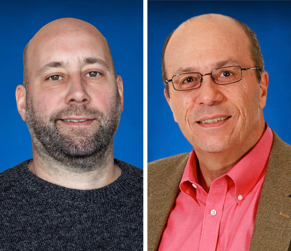 Esche and Cialone split photo. Headshots