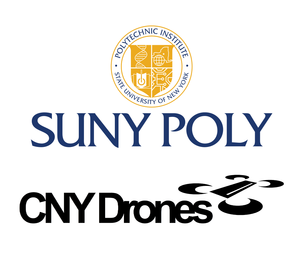SUNY Poly seal and CNY Drones logo