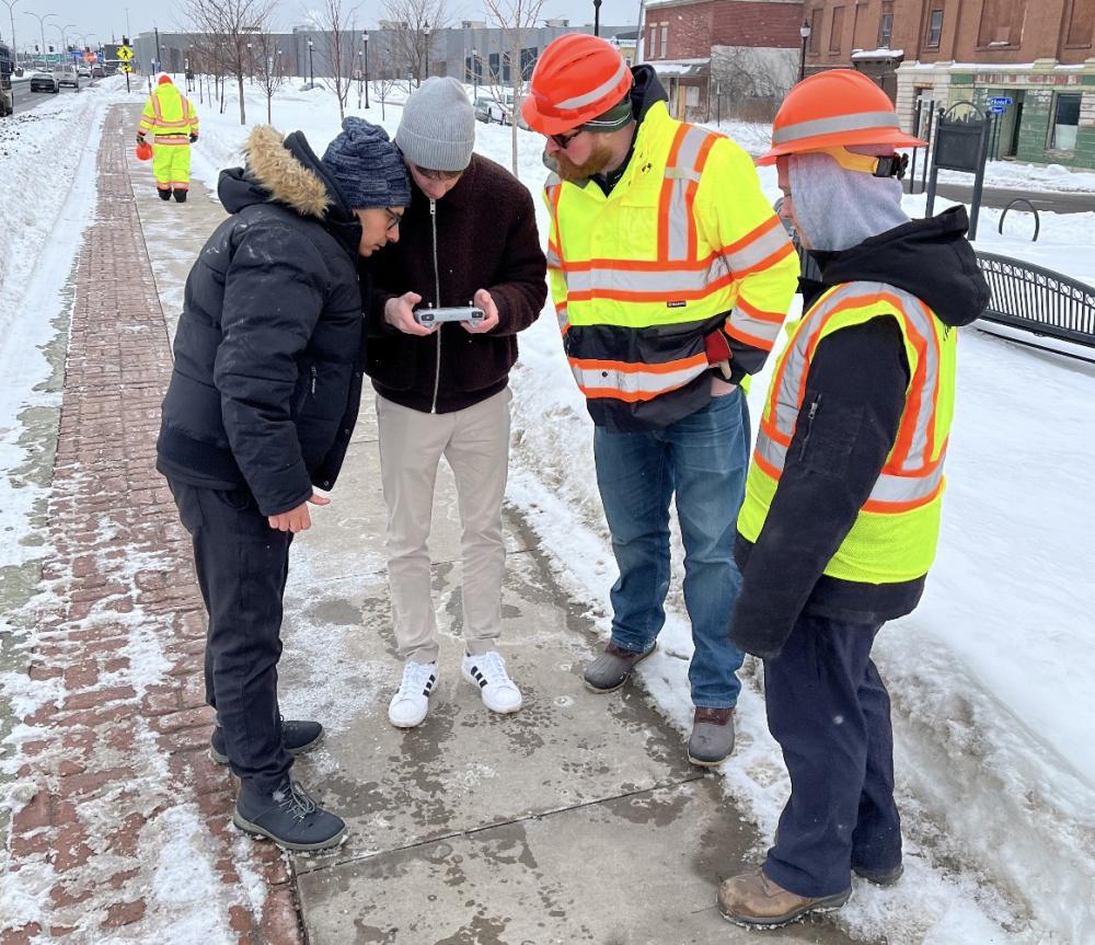 The SUNY Poly Trail team works with partners in NYSDOT. 