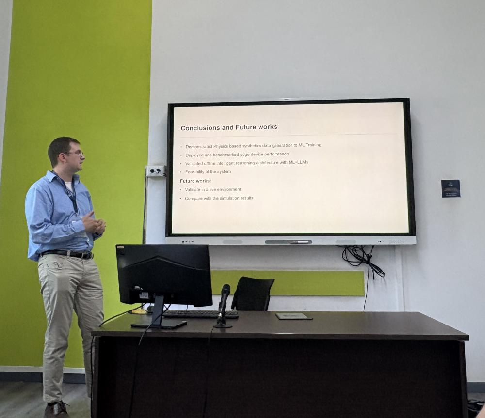 Andrew Reed presenting research