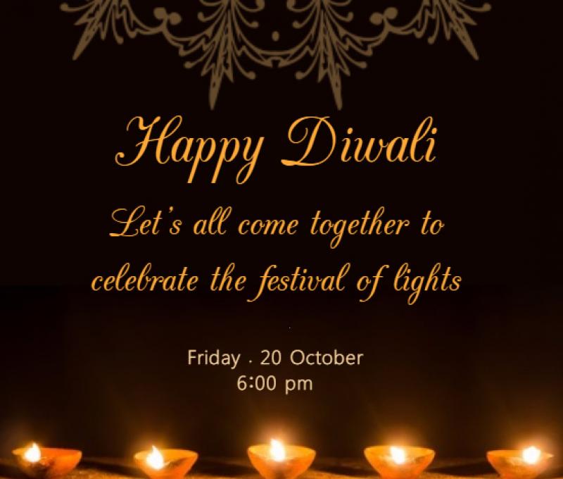 Happy Diwali - image of candles