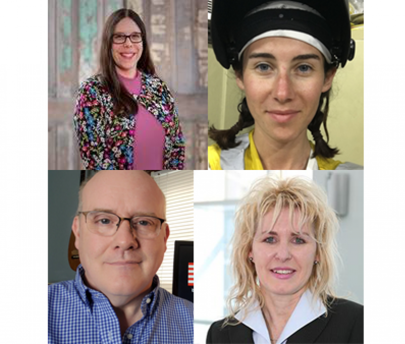 Rachel Cook (in photo top left), Ellen Conti (top right), and Ed McDermid (bottom left), Dr. Paluh (bottom right) 