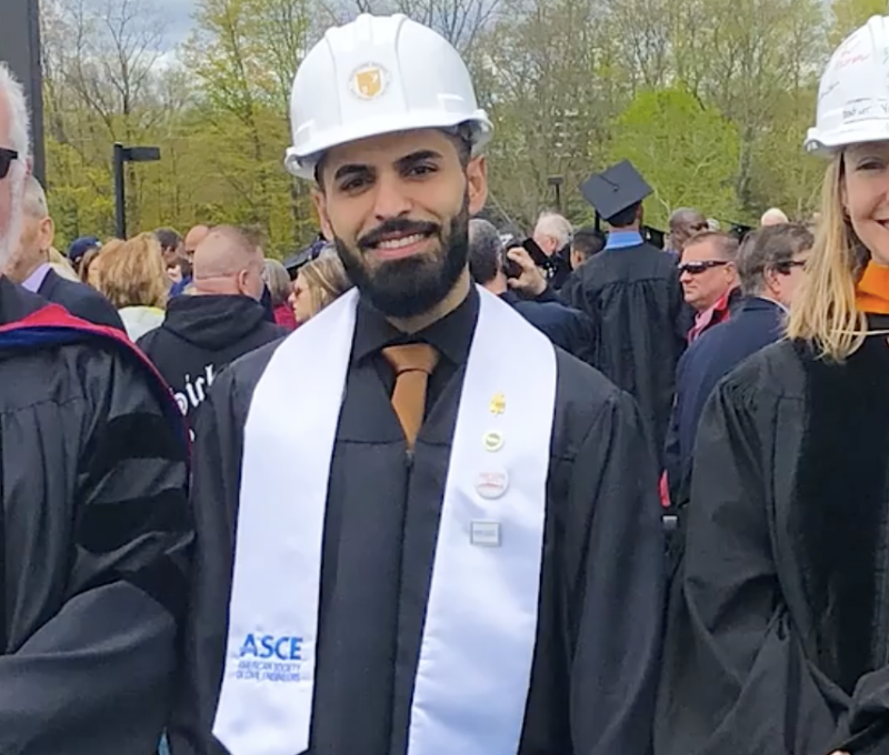 Abbas Kazan image SUNY Poly graduation courtesy ASCE