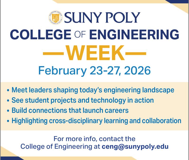 College of Engineering Week flyer with date Feb 23-27, 2026