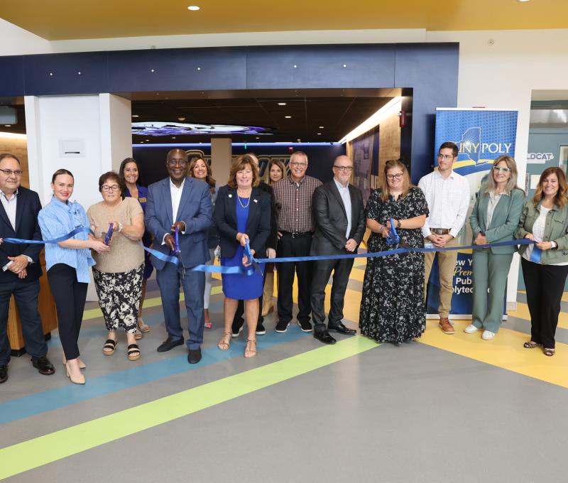 Officials from SUNY Poly and community cut ribbon