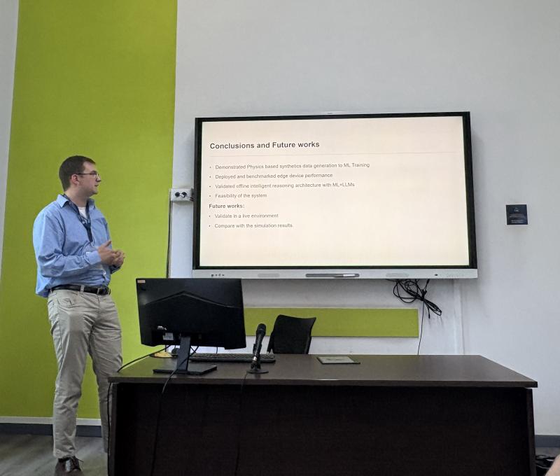 Andrew Reed presenting research